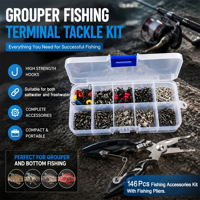146pcs Fishing Terminal Tackle - đánh giá và giá Freshwater Fishing Kit