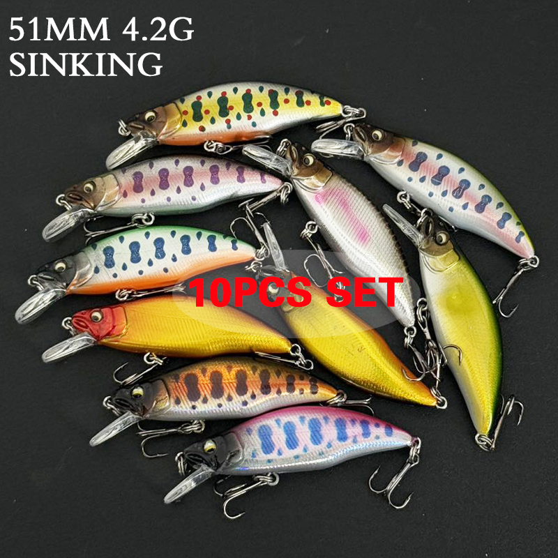 10pcs Minnow Fishing Lure Set  - đánh giá và giá Fishing Equipment In Japanese