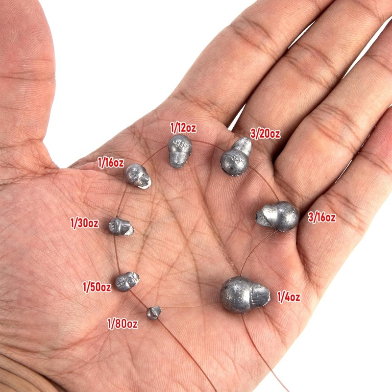50/100pcs Fishing Weights Kit  - đánh giá và giá Freshwater Fishing Kit